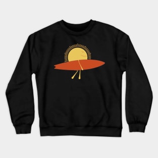 The sun comes with a surfboard. Crewneck Sweatshirt